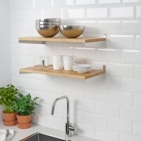 KUNGSFORS shelf, bamboo, 60 cm