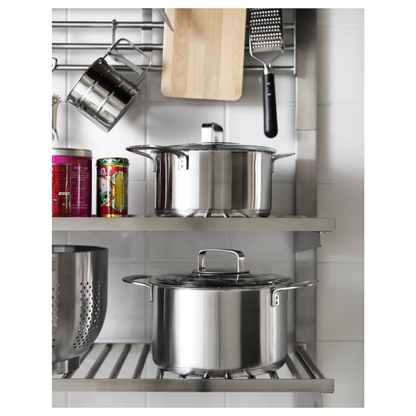 KUNGSFORS - KUNGSFORS Shelf, stainless steel, 60 cm