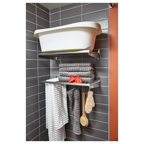 KUNGSFORS shelf, stainless steel, 60 cm