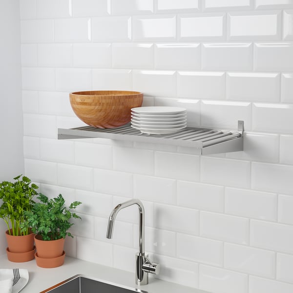 KUNGSFORS shelf, stainless steel, 60 cm
