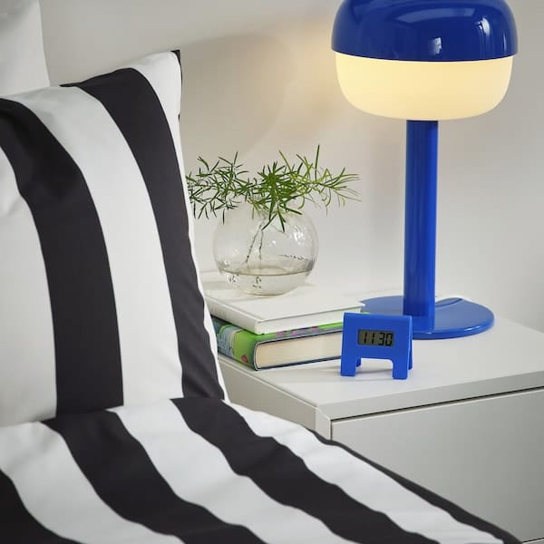 Ikea KUPONG - Alarm clock, live blue,7x6 cm