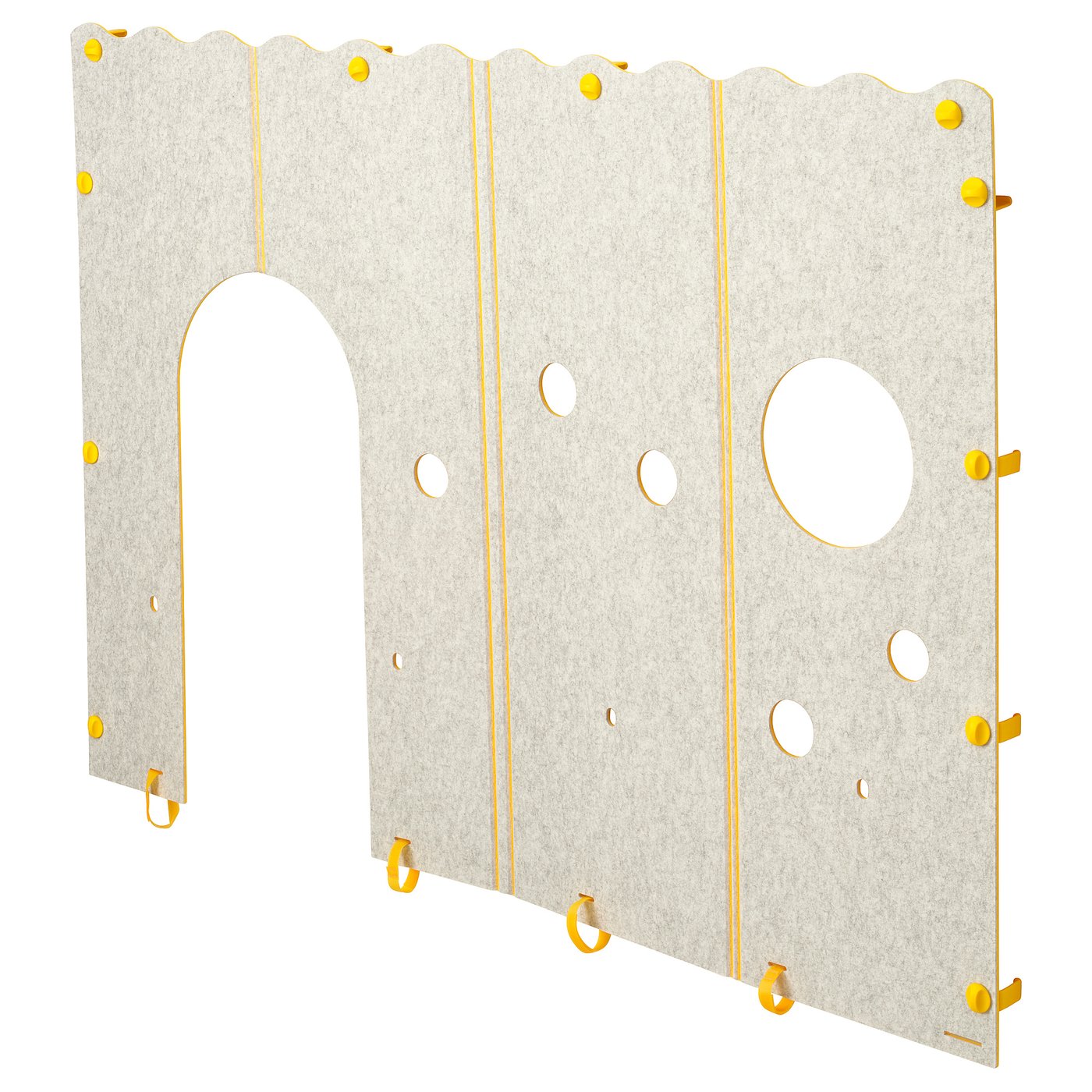 KURA bed accessory, yellow/grey, 168x117x0.8 cm