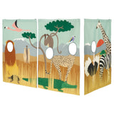 KURA bed curtain, multicolour/animals on the savannah, 167x96 cm