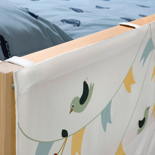 KURA - Bed curtain, market stall pattern