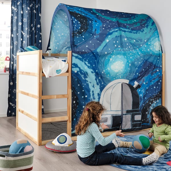 KURA bed tent, space/blue, 165x97 cm