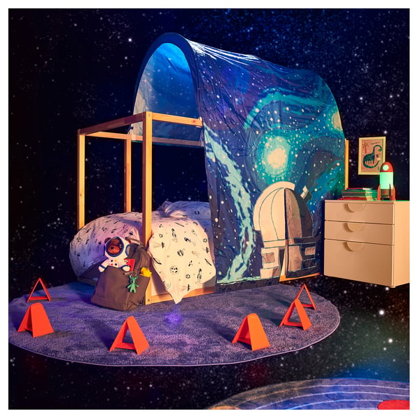 KURA bed tent, space/blue, 165x97 cm