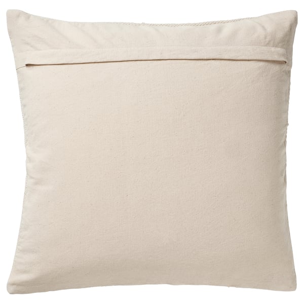 KUSTFLY - KUSTFLY Cushion cover, beige/black, 50x50 cm