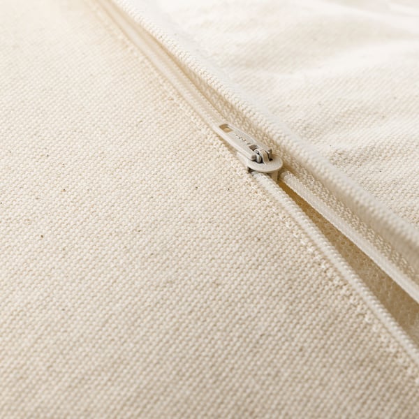 KUSTFLY - KUSTFLY Cushion cover, beige/black, 50x50 cm