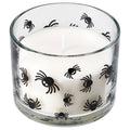 KUSTFYR scented candle in glass, Jelly candy spider pattern/clear glass, 20 hr