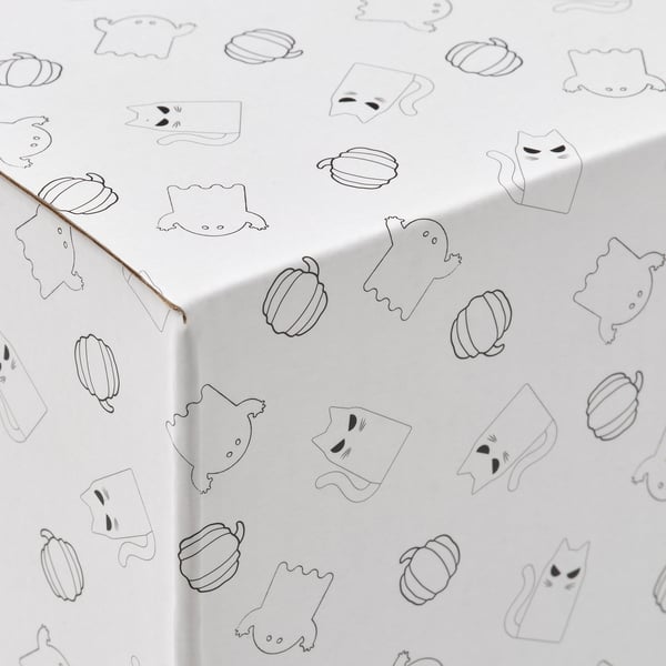 KUSTFYR unscented candle, cat black, 12 cm