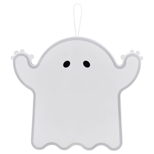 KUSTFYR LED hanging decoration, ghost battery-operated/white