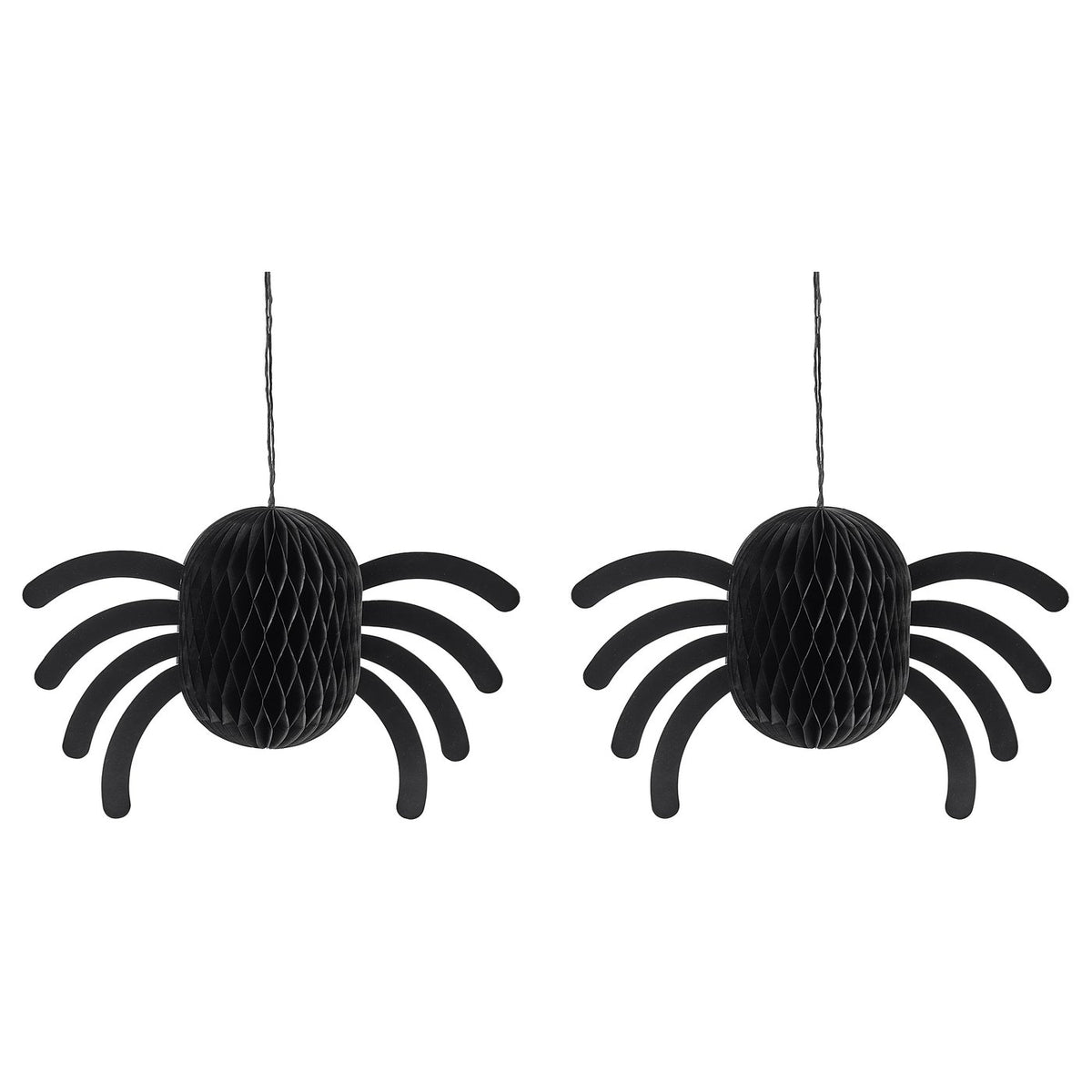 KUSTFYR hanging decoration, spider black, 18 cm, 2 pack