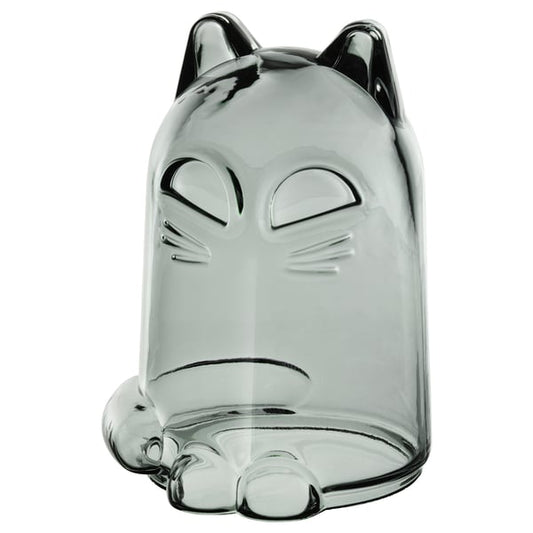 KUSTFYR decoration, dark gray cat, 12 cm