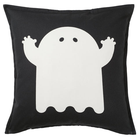 KUSTFYR cushion cover, mixed patterns white/black, 50x50 cm