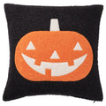 KUSTFYR cushion cover, pumpkin pattern black/orange, 50x50 cm