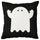 KUSTFYR cushion cover, ghost pattern white/black, 50x50 cm