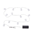 KUSTFYR LED lighting chain with 12 lights, battery-operated indoor/ghost white