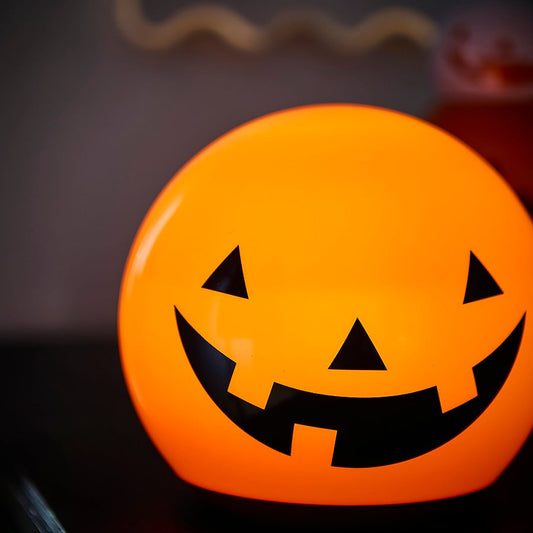 KUSTFYR LED table lamp, pumpkin orange
