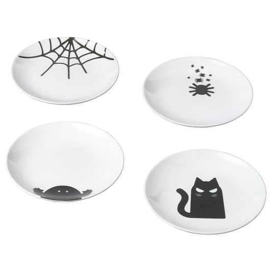 KUSTFYR side plate, mixed patterns, 20 cm