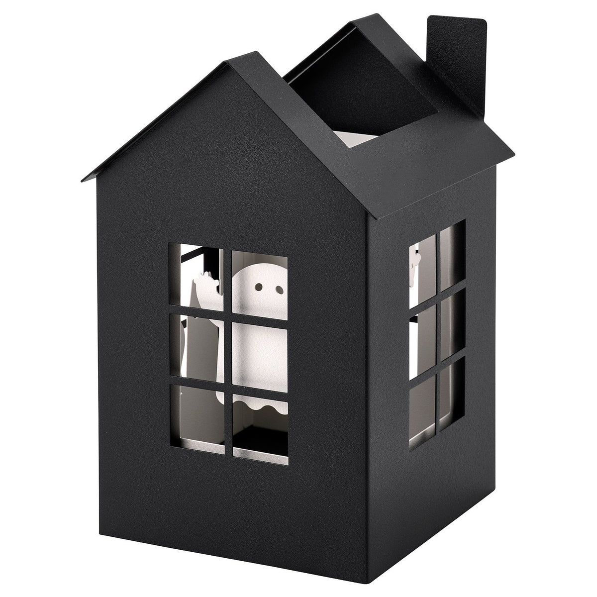 KUSTFYR tealight holder, black, 17 cm