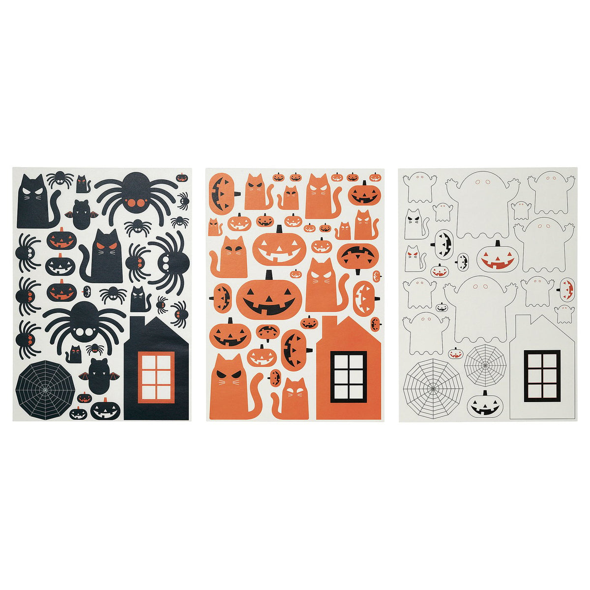 KUSTFYR decoration stickers, set of 3, mixed patterns