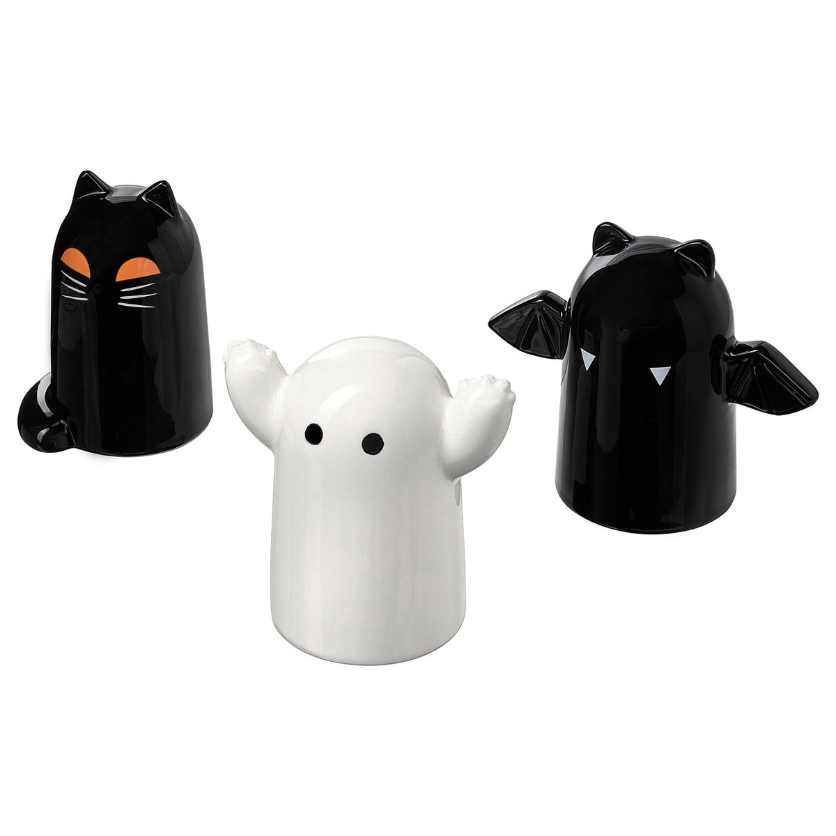 KUSTFYR decoration set of 3, mixed shapes