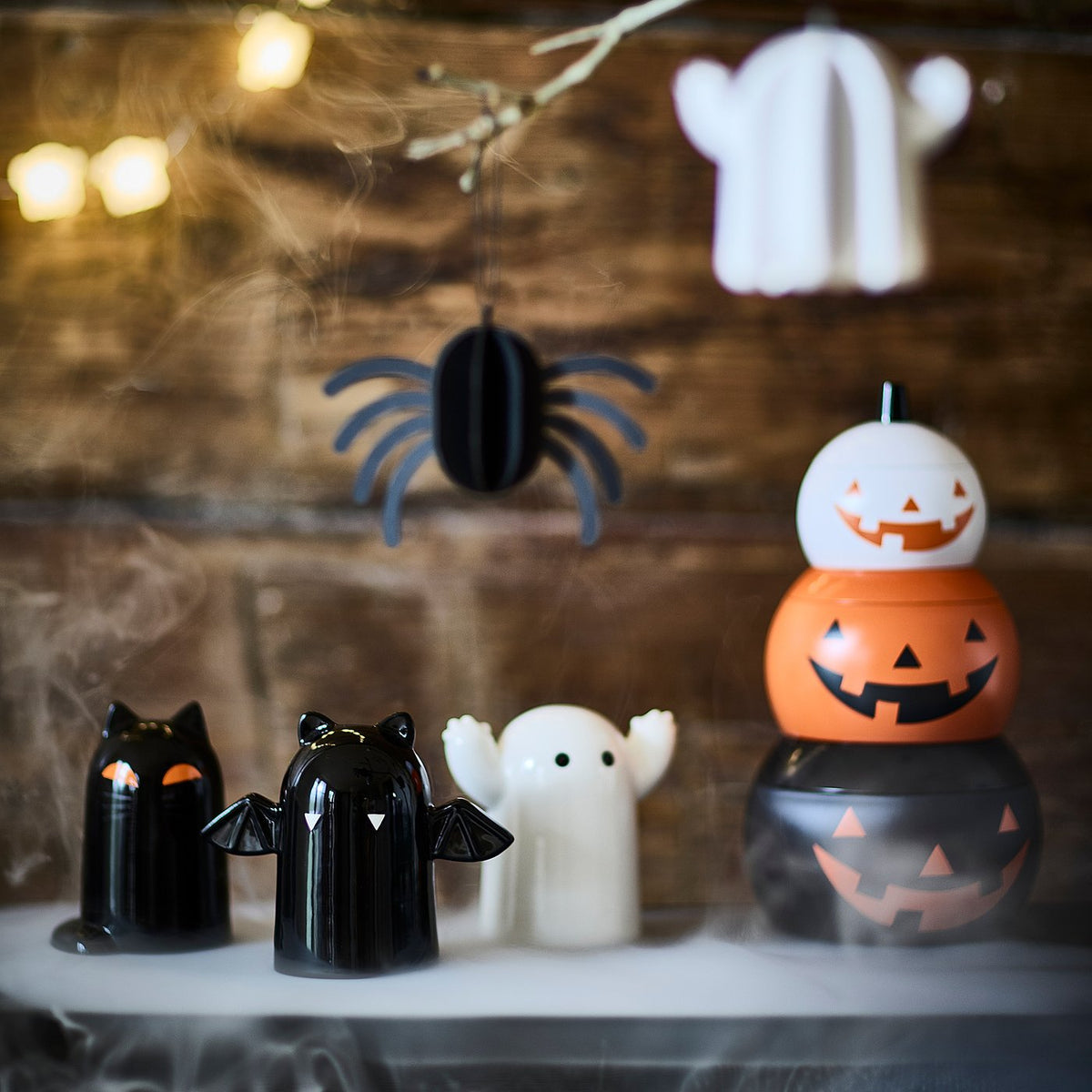 KUSTFYR decoration set of 3, mixed shapes