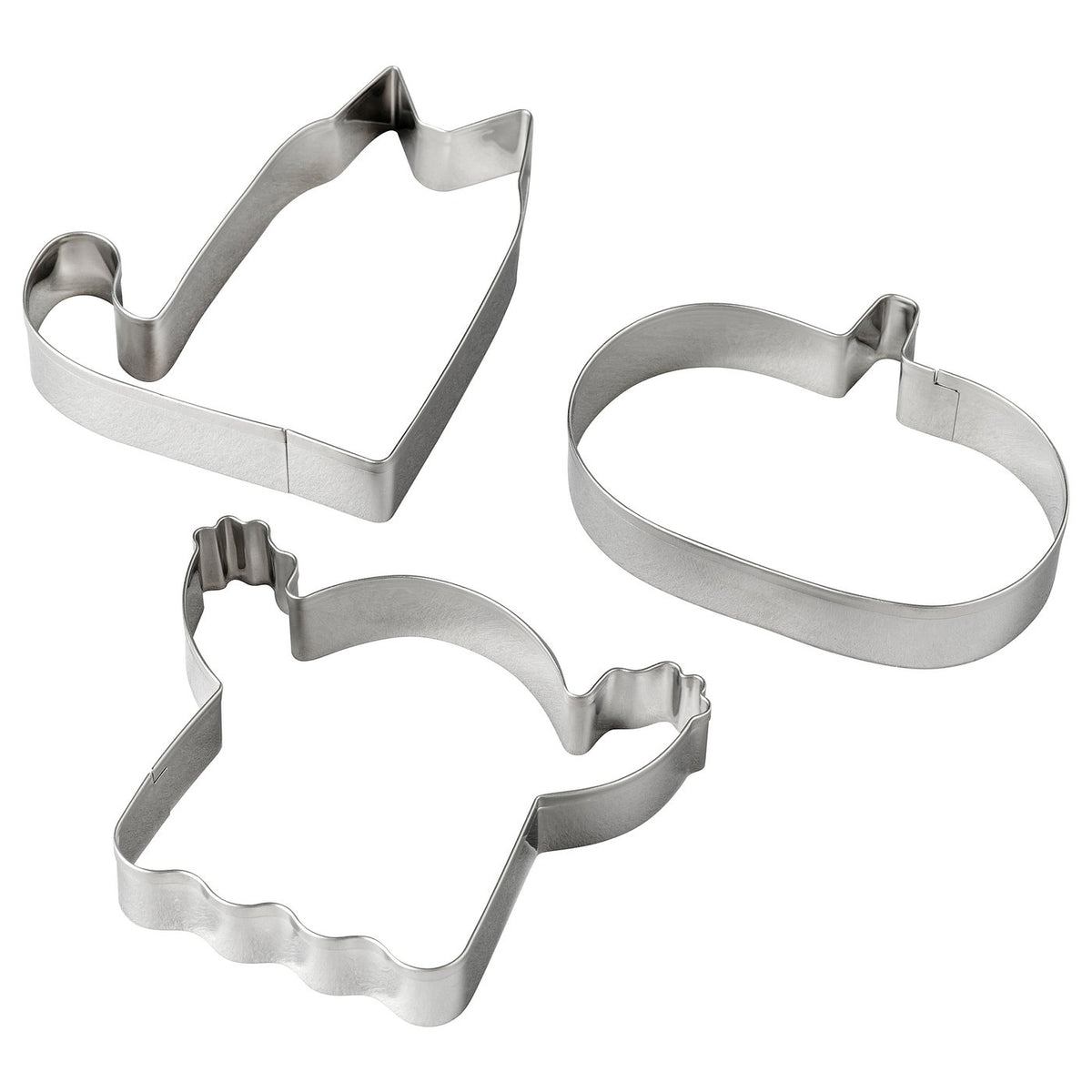 KUSTFYR pastry cutter, set of 3, stainless steel