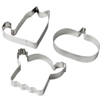 KUSTFYR pastry cutter, set of 3, stainless steel