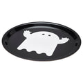 KUSTFYR tray, ghost pattern black/white, 32 cm