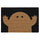 KUSTFYR door mat, ghost pattern black/natural, 40x60 cm