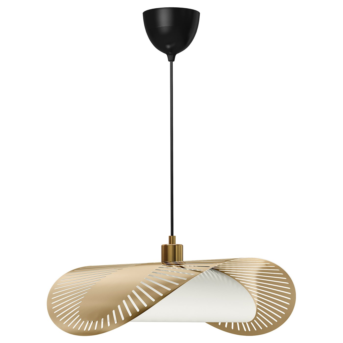 KVÄLLSDOPP / SKAFTET pendant lamp, brass-plated, 52 cm