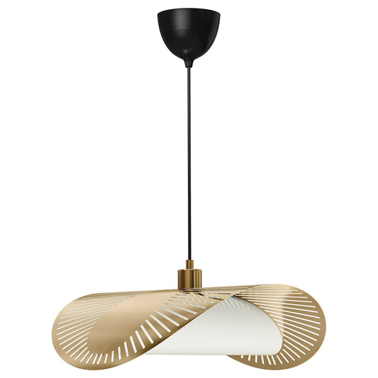 KVÄLLSDOPP / SKAFTET pendant lamp, brass-plated, 52 cm