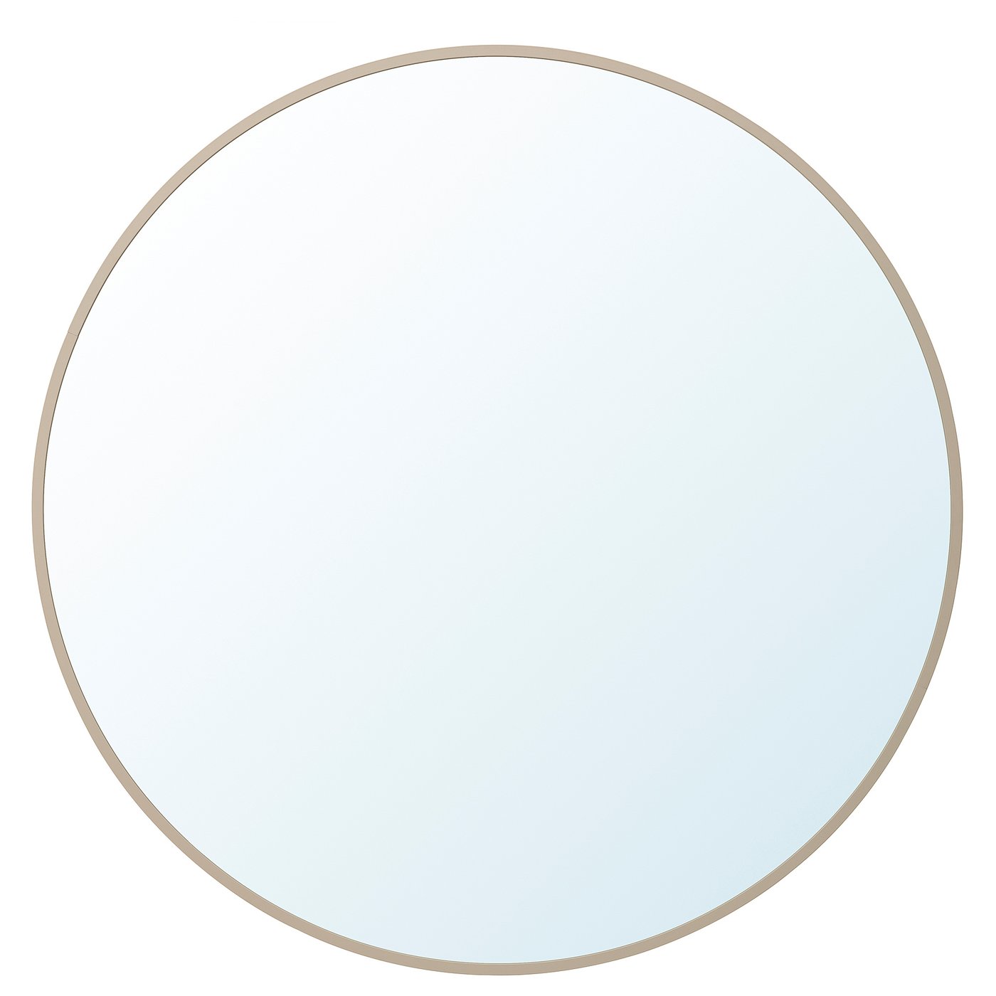 KVALMSÖ mirror, beige, 90 cm