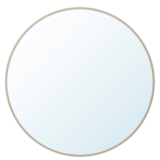 KVALMSÖ mirror, beige, 90 cm
