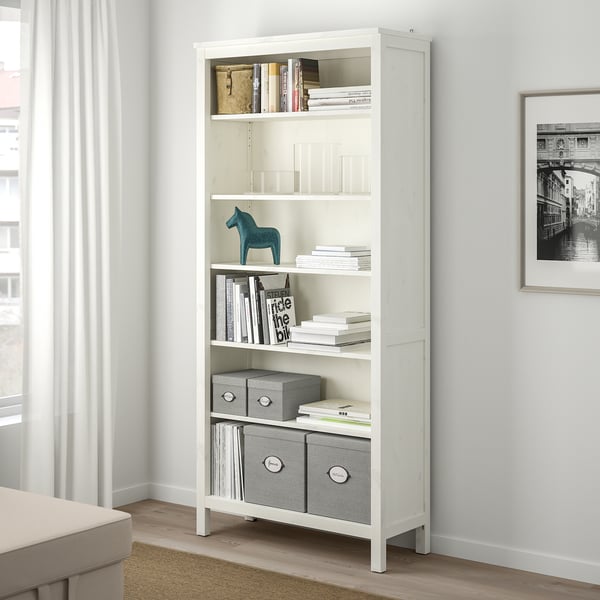 KVARNVIK storage box with lid, grey, 18x25x15 cm