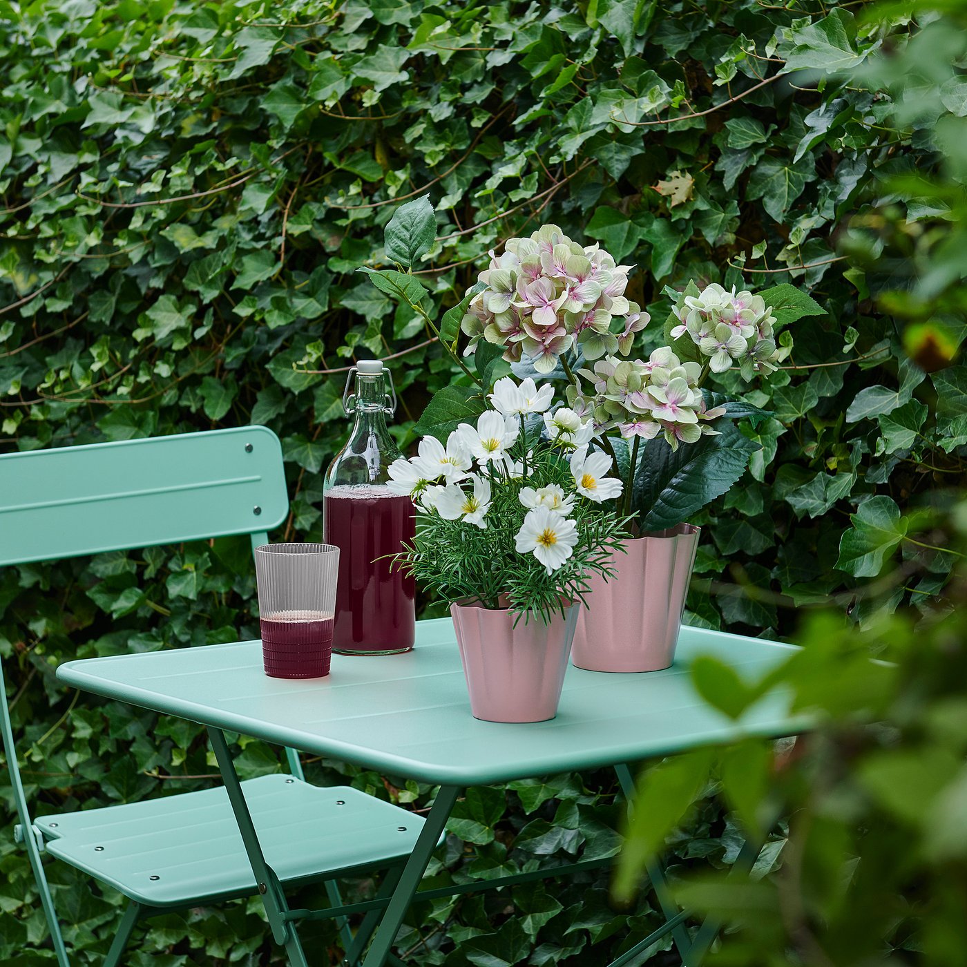 KVASTSPIREA plant pot, in/outdoor pink, 12 cm
