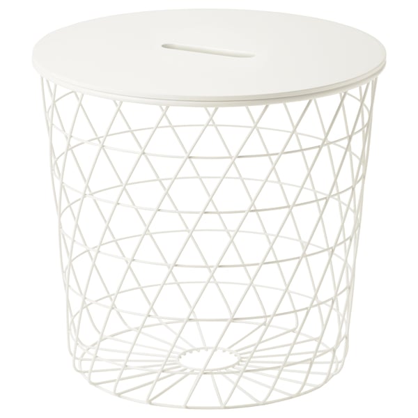 KVISTBRO storage table, white, 44 cm