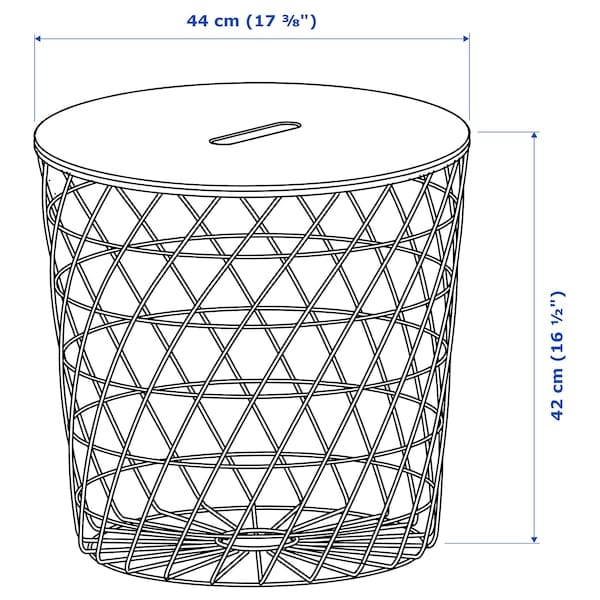 Ikea KVISTBRO - Storage table, white, 44 cm