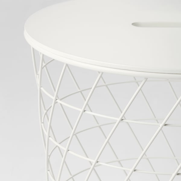 KVISTBRO storage table, white, 44 cm
