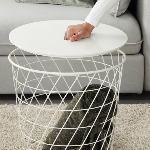 KVISTBRO storage table, white, 44 cm