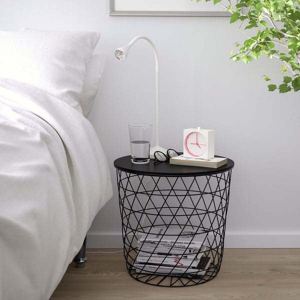 KVISTBRO storage table, black, 44 cm
