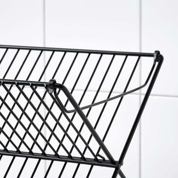 KVOT dish drainer, black, 48x29 cm