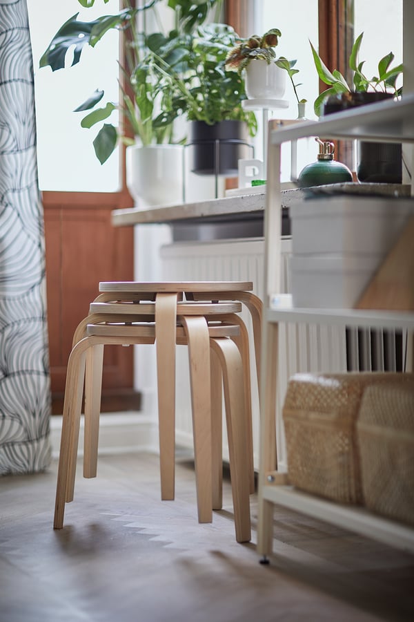 KYRRE stool, birch, 42x45x48 cm