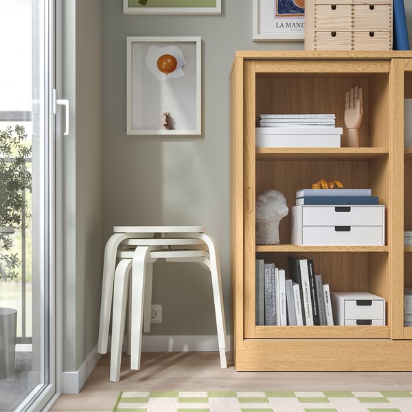 KYRRE stool, off-white, 42x45x48 cm