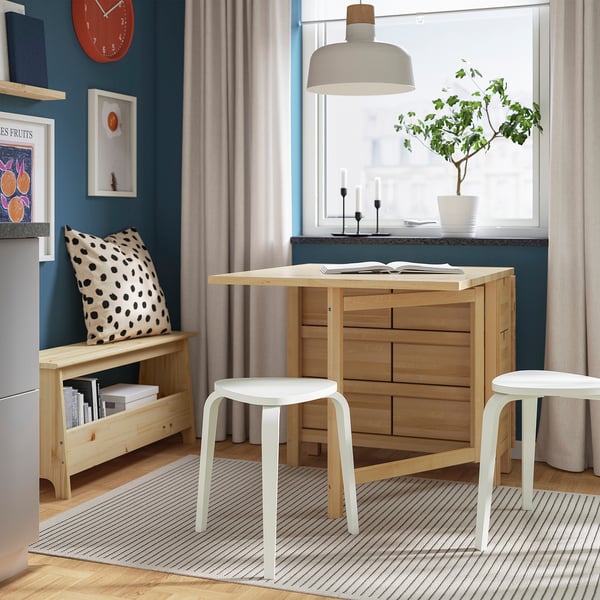 KYRRE stool, off-white, 42x45x48 cm