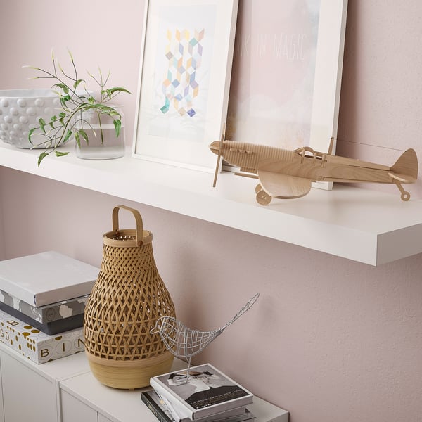 LACK wall shelf, white, 190x26 cm