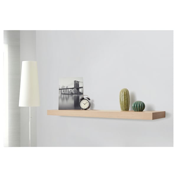 LACK wall shelf, white stained oak effect, 110x26 cm