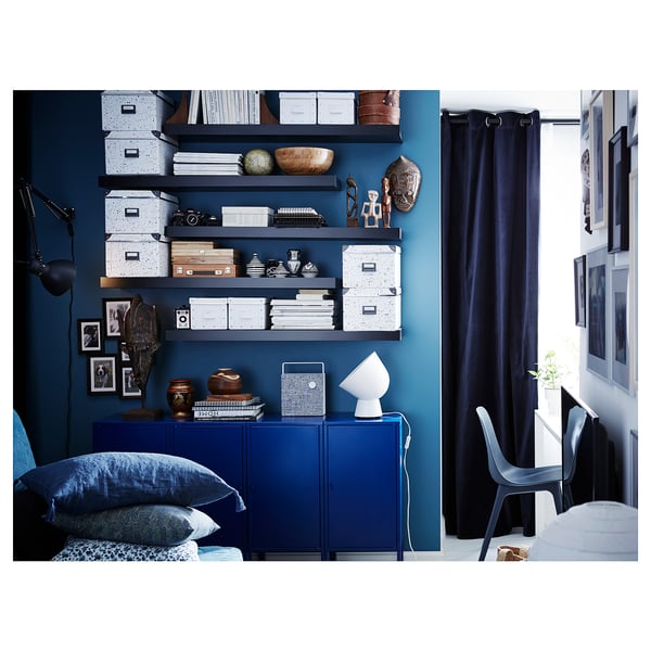 LACK wall shelf, black-brown, 110x26 cm