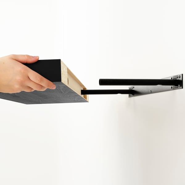 LACK wall shelf, black-brown, 110x26 cm